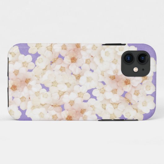witte bloemen Case-Mate iPhone case (Achterkant (horizontaal))