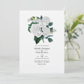  Witte Bloemen Charm Voor Elegante Bruiloften Kaart (Staand voorkant)