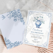 Witte Bloemen Chinoiserie Ginger Jar Verjaardag Kaart