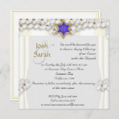 Witte bloemen chuppah Joodse bruiloft Kaart (Voorkant / Achterkant)