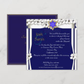 Witte bloemen chuppah Joodse bruiloft Kaart (Voorkant / Achterkant)