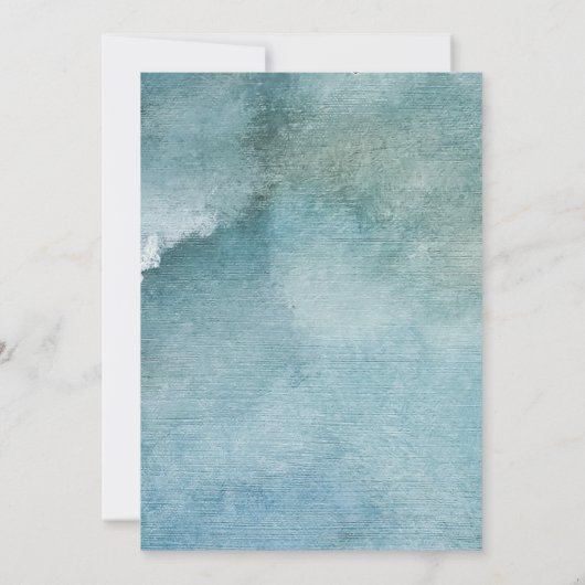  witte bloemen Cloudy Sky Romantic Wedding Kaart (Achterkant)