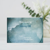 witte bloemen Cloudy Sky Romantic Wedding RSVP Kaartje (Staand voorkant)