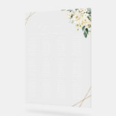 Witte bloemen, Cream Flowers, Boho, Zitkaarten Acryl Bord (Hoek)
