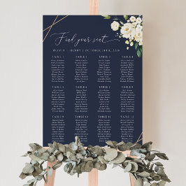 Witte bloemen, Cream Flowers, Boho, Zitkaarten Poster
