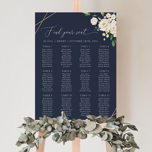Witte bloemen, Cream Flowers, Boho, Zitkaarten Poster