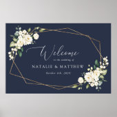 Witte bloemen, Cream Flowers, Weddenschap Poster (Voorkant)