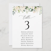 Witte bloemen, Cream Flowers, Zitkaarten Kaarten (Achterkant)