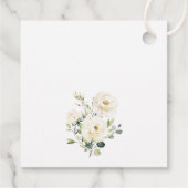 Witte Bloemen, Crème Bloemen, Boho, Bloemendoop Bedankjes Labels (Achterkant)