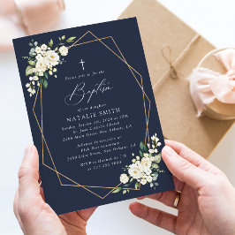 Witte Bloemen, Crème Bloemen, Boho, Bloemendoop Kaart