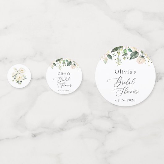 Witte Bloemen, Crème Bloemen, Boho, Bruidsfeest Confetti (Achterkanten)