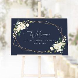 Witte Bloemen, Crème Bloemen, Boho, Bruidsontvangs Poster