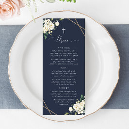 Witte Bloemen, Crème Bloemen, Boho, Doop Menu