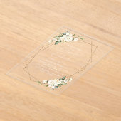 Witte Bloemen, Crème Bloemen, Boho, Sweet 16 Acryl Uitnodigingen (Laagn)