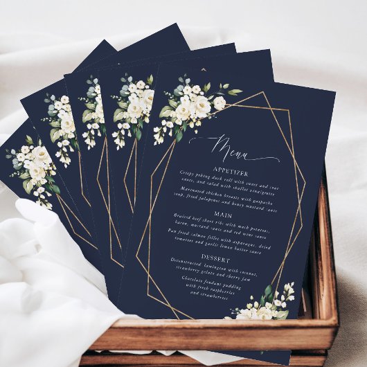 Witte Bloemen, Crème Bloemen, Bruidsfeest Menu