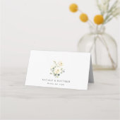 Witte Bloemen, Crème Bloemen, Groene Planten, Trou Plaatskaartje (Achterkant)