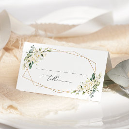 Witte Bloemen, Crème Bloemen, Groene Planten, Trou Plaatskaartje