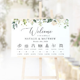 Witte Bloemen, Crème Bloemen, Trouwtijdlijn Poster
