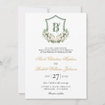Witte Bloemen Crest Bruiloft