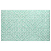 Witte Bloemen Damasks-aangepaste munt achtergrond Stof (Yard (91,4 cm))