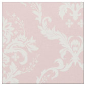 Witte Bloemen Damasks Custom Pastel roze achtergro Stof (Close Up)