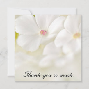 Witte Bloemen Dank Je Notitiekaartje