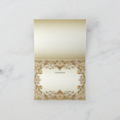 Witte bloemen decoratief goud dank je kaart (Binnen)