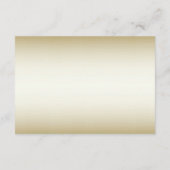 Witte bloemen decoratief goud detail informatiekaartje (Achterkant)