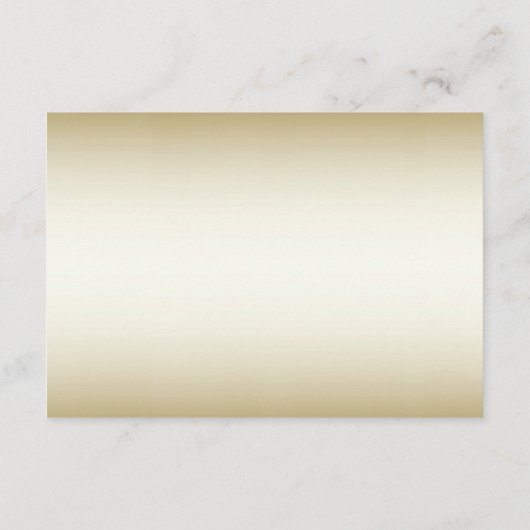 Witte bloemen decoratief goud detail informatiekaartje (Achterkant)