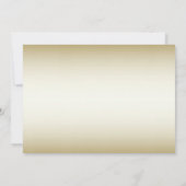 Witte bloemen Decoratief goud Save the Date (Achterkant)