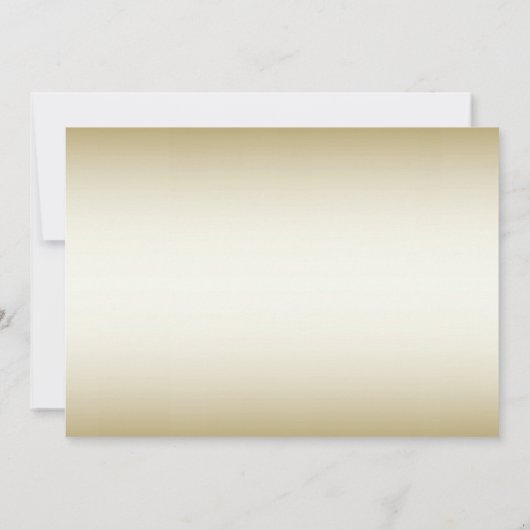 Witte bloemen Decoratief goud Save the Date (Achterkant)