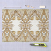 Witte Bloemen Decoratief Goud Tissuepapier (Craft)