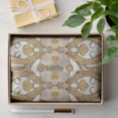 Witte bloemen Decoratief Goud Weefsel Papier (Geschenk)