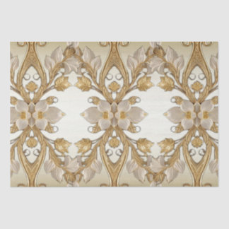 Witte bloemen Decoratief Goud Weefsel Papier