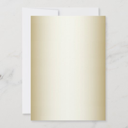 Witte bloemen decoratief gouden Verloving Kaart (Achterkant)