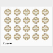 Witte Bloemen Decoratieve Gold Seal Sticker (Vel)
