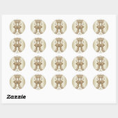 Witte Bloemen Decoratieve Gold Seal Sticker (Vel)