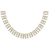 Witte bloemen Decoratieve Gouden Bunting Vlag Vlaggetjes (Alle)