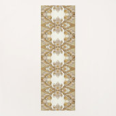 Witte bloemen Decoratieve gouden yoga mat (Voorkant)