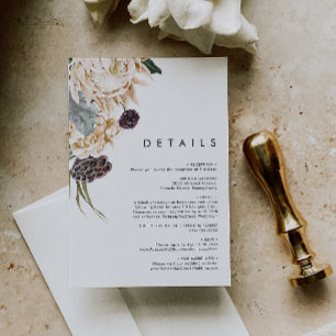 Witte Bloemen Details Behuizing Kaart