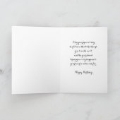 Witte Bloemen Dochterverjaardag Kaart (Binnen)