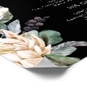 Witte Bloemen | Donkergroene Signature Drankjes Bo Poster (Hoek)