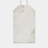 Witte  bloemen Elegant dank u Cadeaulabel (Achterkant)