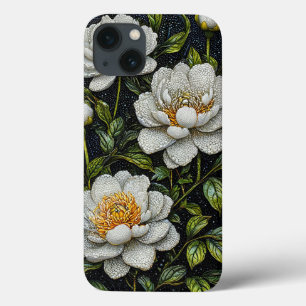 Witte bloemen Elegante Bloemige Esthetiek Case-Mate iPhone Case