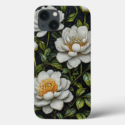 Witte bloemen Elegante Bloemige Esthetiek Case-Mate iPhone Case (Achterkant)