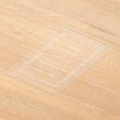  Witte Bloemen Elegante bruiloft Acryl Uitnodigingen (Laagn)