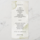  witte bloemen elegante bruiloft programma's (Achterkant)