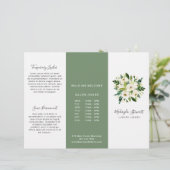 Witte Bloemen Elegante Business Trifold Brochure (Staand voorkant)