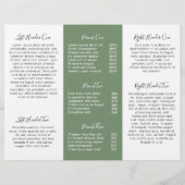 Witte Bloemen Elegante Business Trifold Brochure (Achterkant)