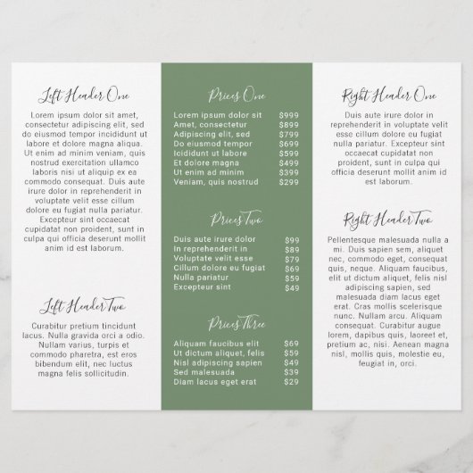 Witte Bloemen Elegante Business Trifold Brochure (Achterkant)